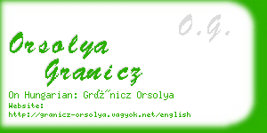 orsolya granicz business card